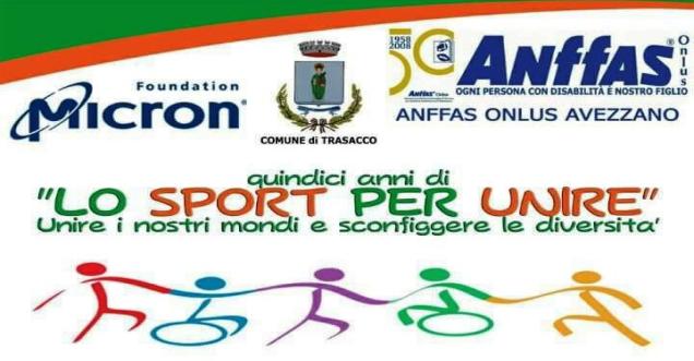 DIVERSABILITA': 3 SETTEMBRE GIORNATA DI SPORT A TRASACCO
