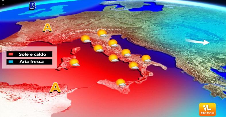 METEO: TEMPORALI AL NORD, SOLE E CALDO ALTROVE