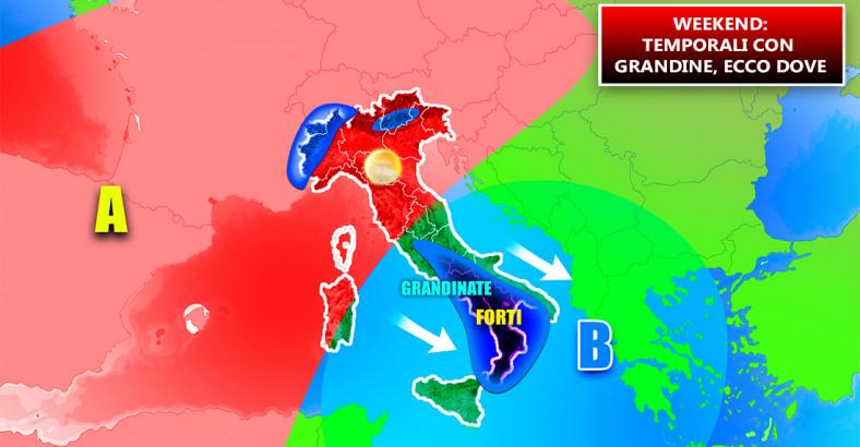 notizie Abruzzo - METEO: NEL WEEKEND ANCORA TEMPORALI AL CENTRO SUD