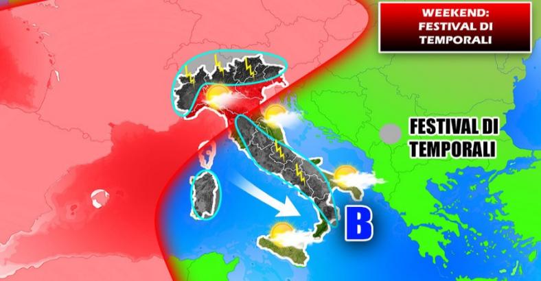 notizie Abruzzo - METEO: WEEKEND CALDO MA CONTINUANO TEMPORALI