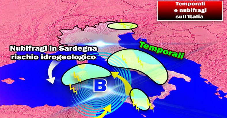 notizie Abruzzo - METEO: FASE DI MALTEMPO SULL'ITALIA, STOP AL CALDO