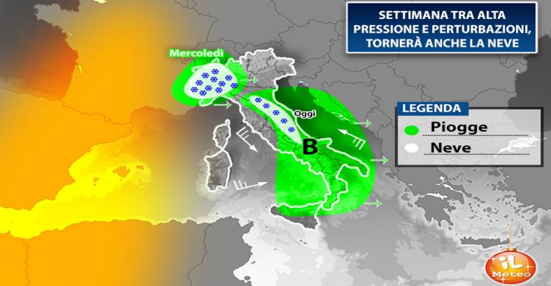 notizie Abruzzo - METEO: SETTIMANA ALL'INSEGNA DEL MALTEMPO