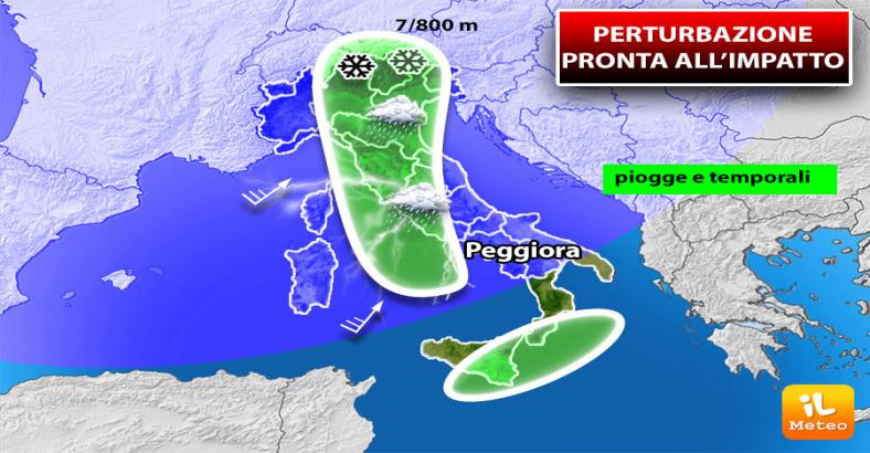 notizie Abruzzo - METEO: PERTURBAZIONE PRONTA A IMPATTO